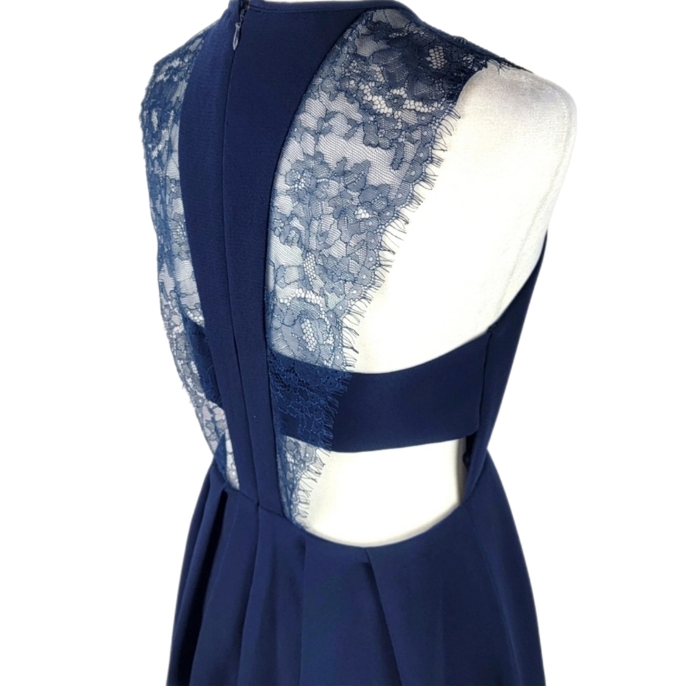 BCBGeneration navy blue lace Sleeveless cutout dress 6 - Picture 7 of 10